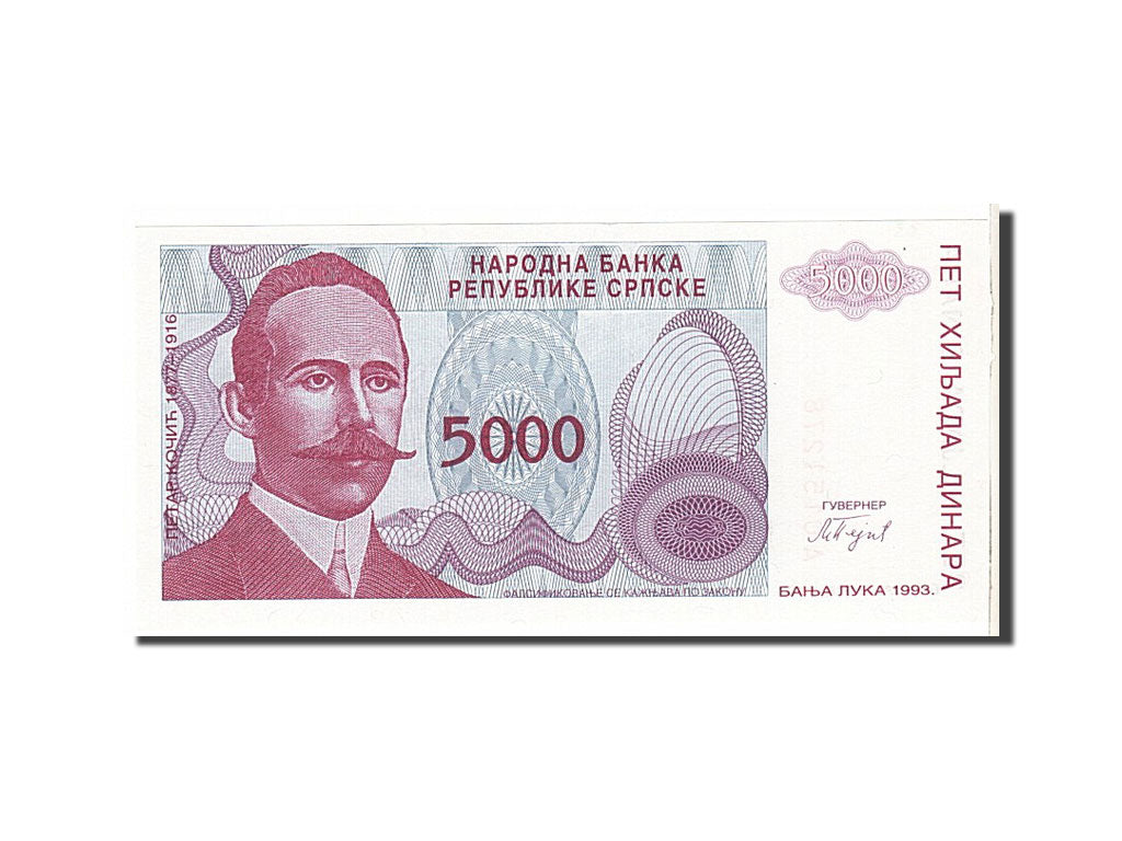 Banknote, Bosnia - Herzegovina, 5000 Dinara, 1993, KM:149a, UNC(63)