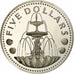 Coin, Barbados, 5 Dollars, 1973, Franklin Mint, MS(65-70), Silver, KM:16a