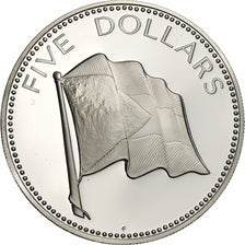 Coin, Bahamas, Elizabeth II, 5 Dollars, 1975, Franklin Mint, U.S.A., Proof