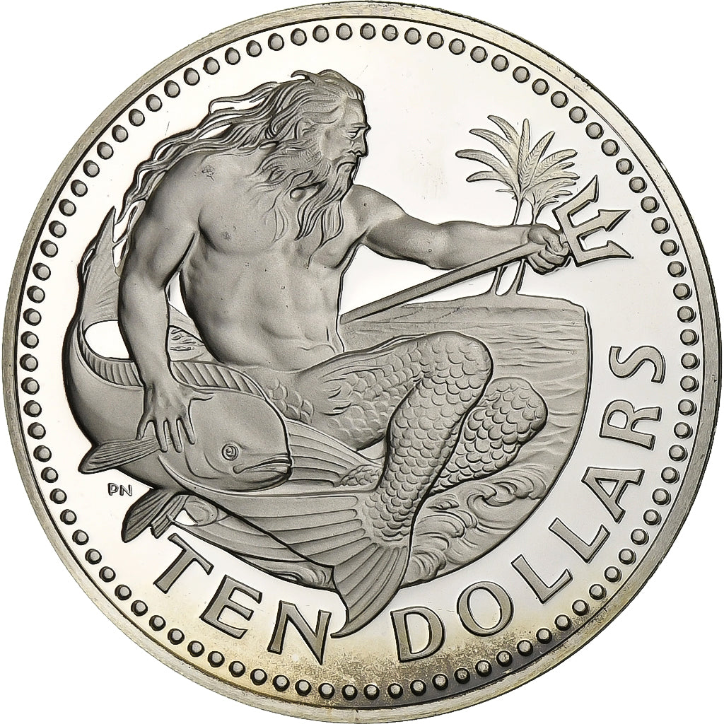 Münze, Barbados, 10 Dollars, 1973, Franklin Mint, Proof, STGL, Silber, KM:17a