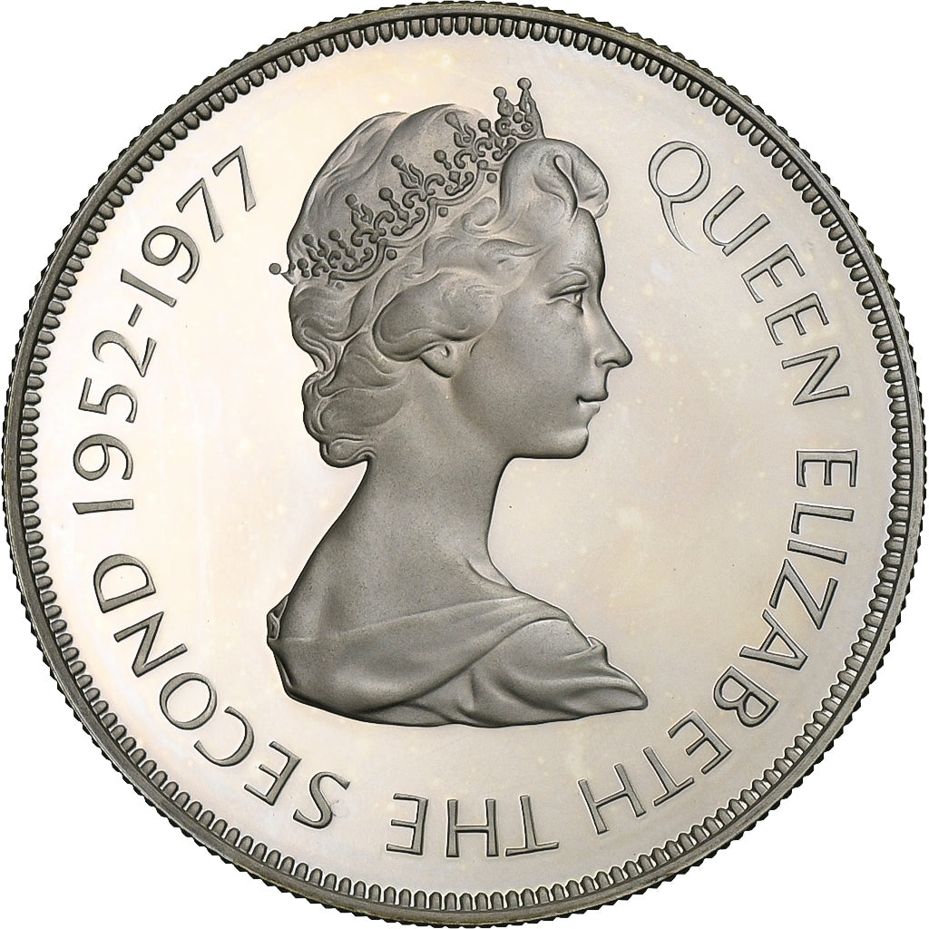 Coin, Saint Helena, Elizabeth II, 25 Pence, Crown, 1977, British Royal Mint