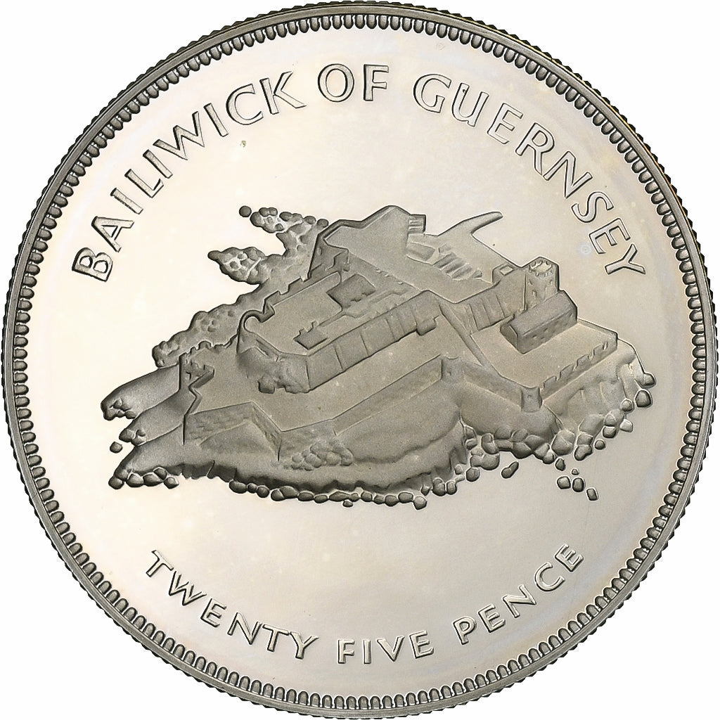 Coin, Saint Helena, Elizabeth II, 25 Pence, Crown, 1977, British Royal Mint