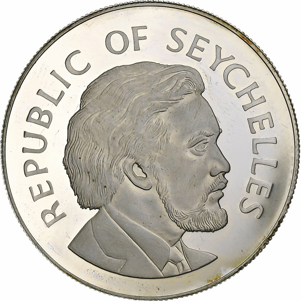 Coin, Seychelles, 25 Rupees, 1977, British Royal Mint, Proof, MS(65-70), Silver