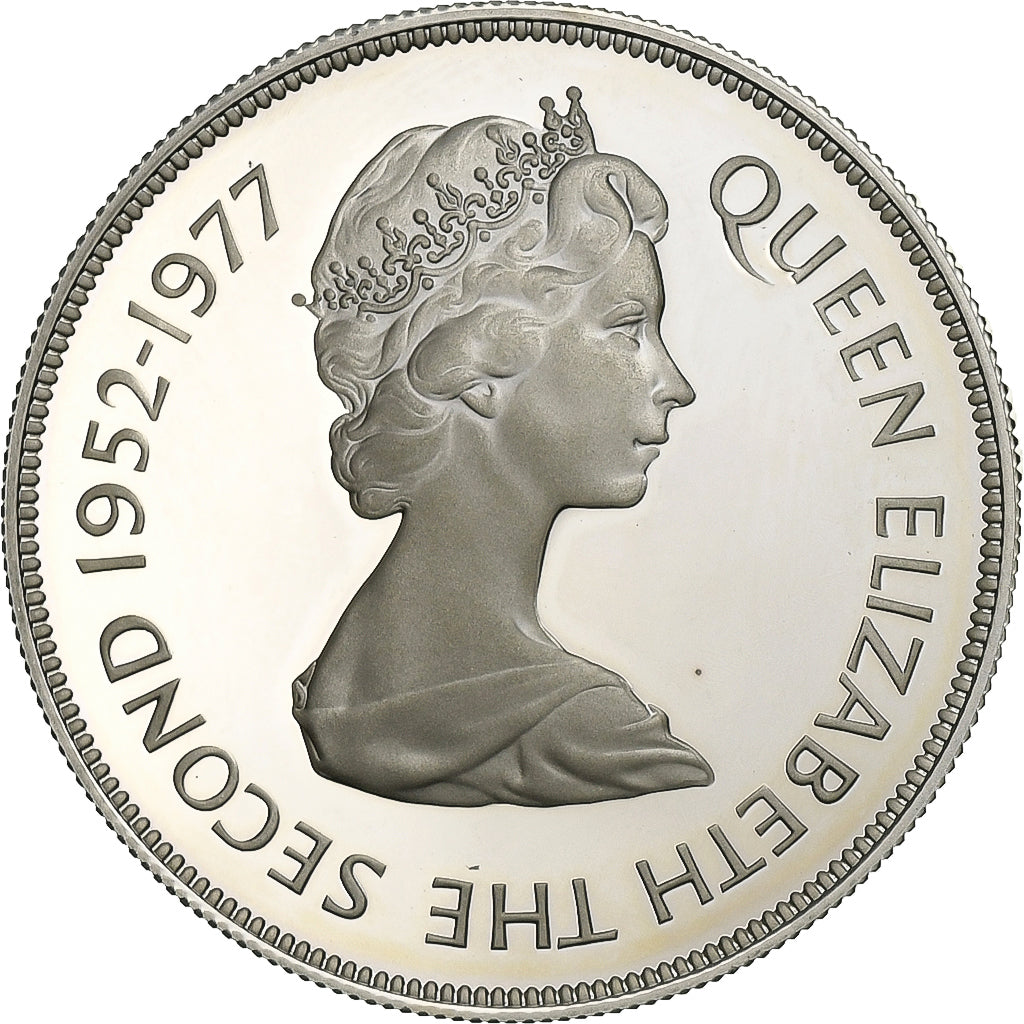 Coin, Saint Helena, Elizabeth II, 25 Pence, Crown, 1977, British Royal Mint
