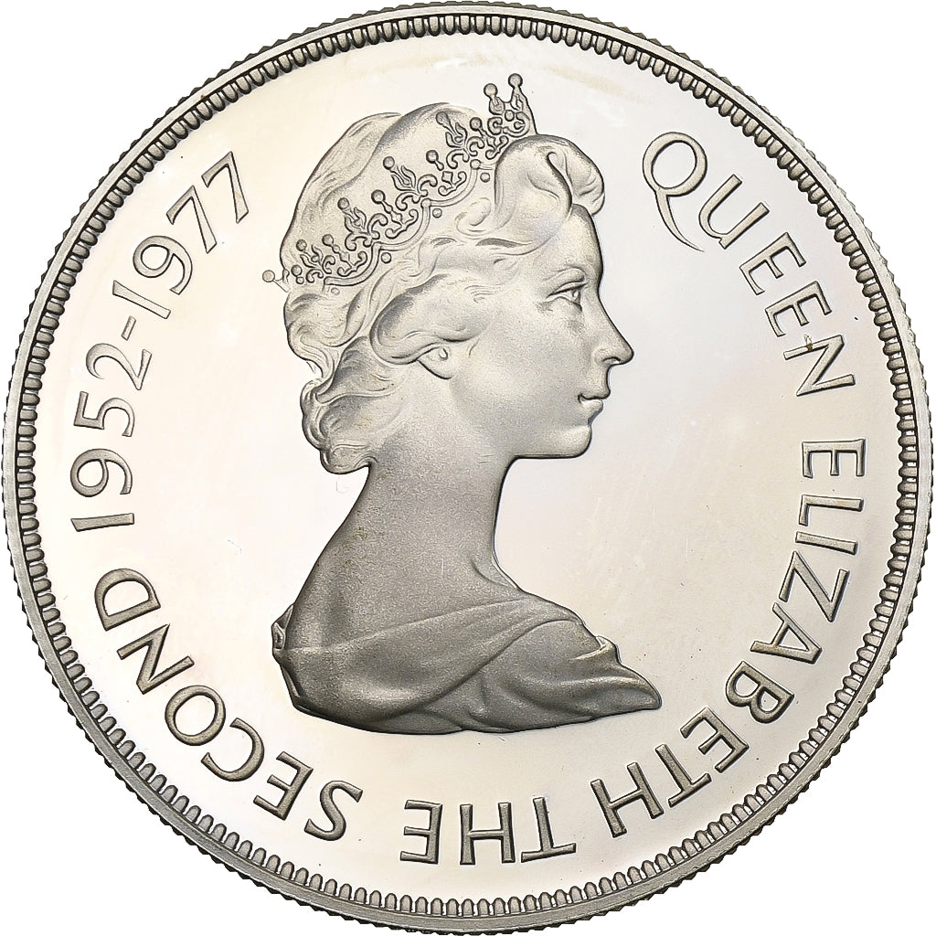 Munten, Tristan Da Cunha, Elizabeth II, 25 Pence, 1977, Franklin Mint, Proof
