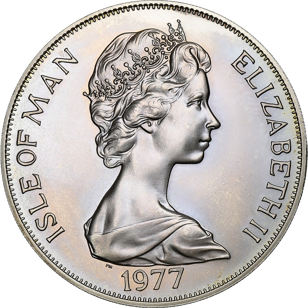 Ile de Man, Elisabeth II, 1 Crown 1977, KM 41a