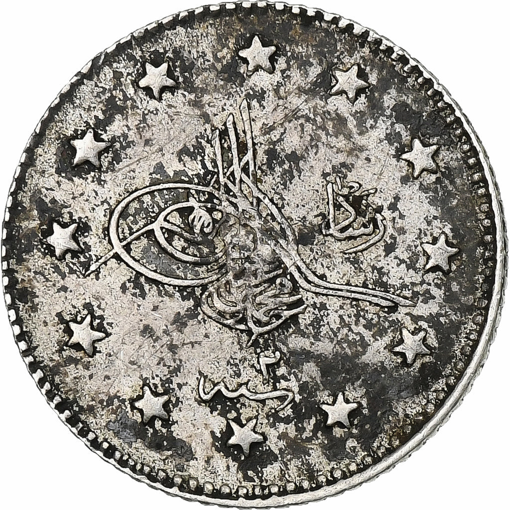 Türkei, Muhammad V, Kurush, 1910/AH1327, Qustantiniyah, Silber, SS, KM:748