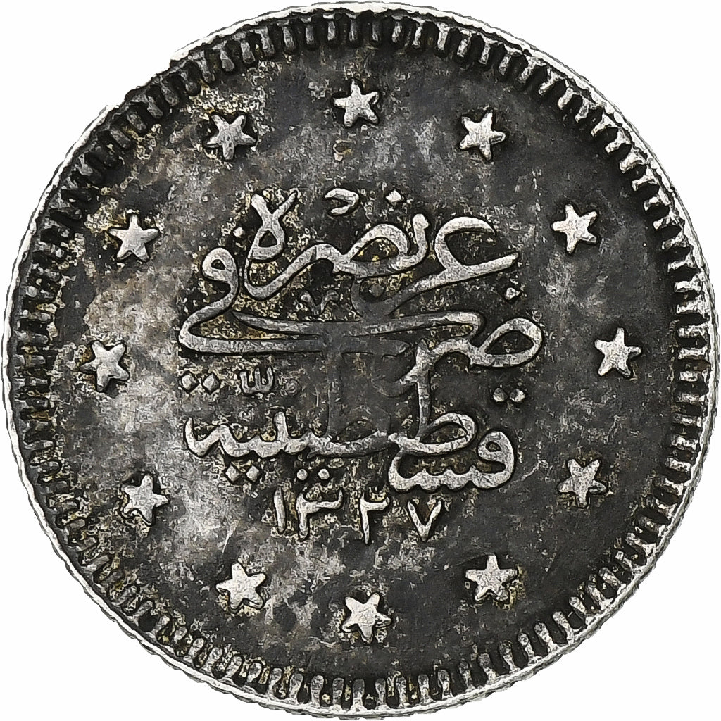 Türkei, Muhammad V, Kurush, 1910/AH1327, Qustantiniyah, Silber, SS, KM:748