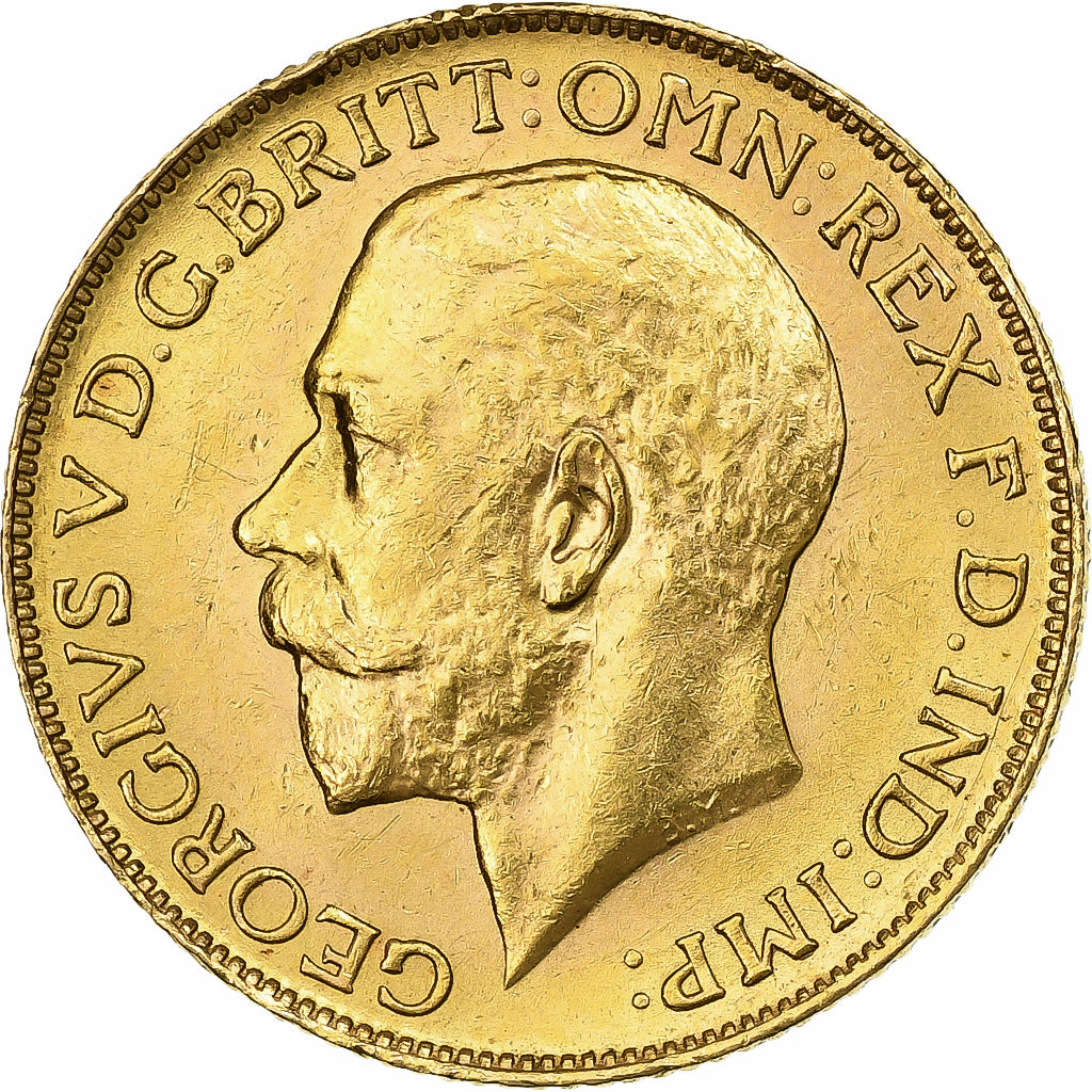 Grande-Bretagne, George V, Souverain, 1919, Ottawa, Or, TTB, KM:Pn177