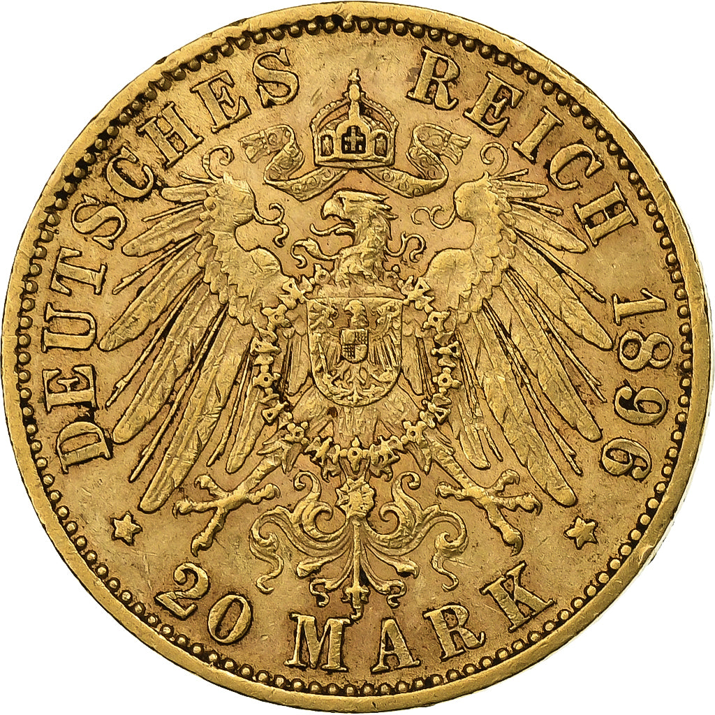 Royaume de Prusse, Wilhelm II, 20 Mark, 1896, Berlin, Or, TTB, KM:521