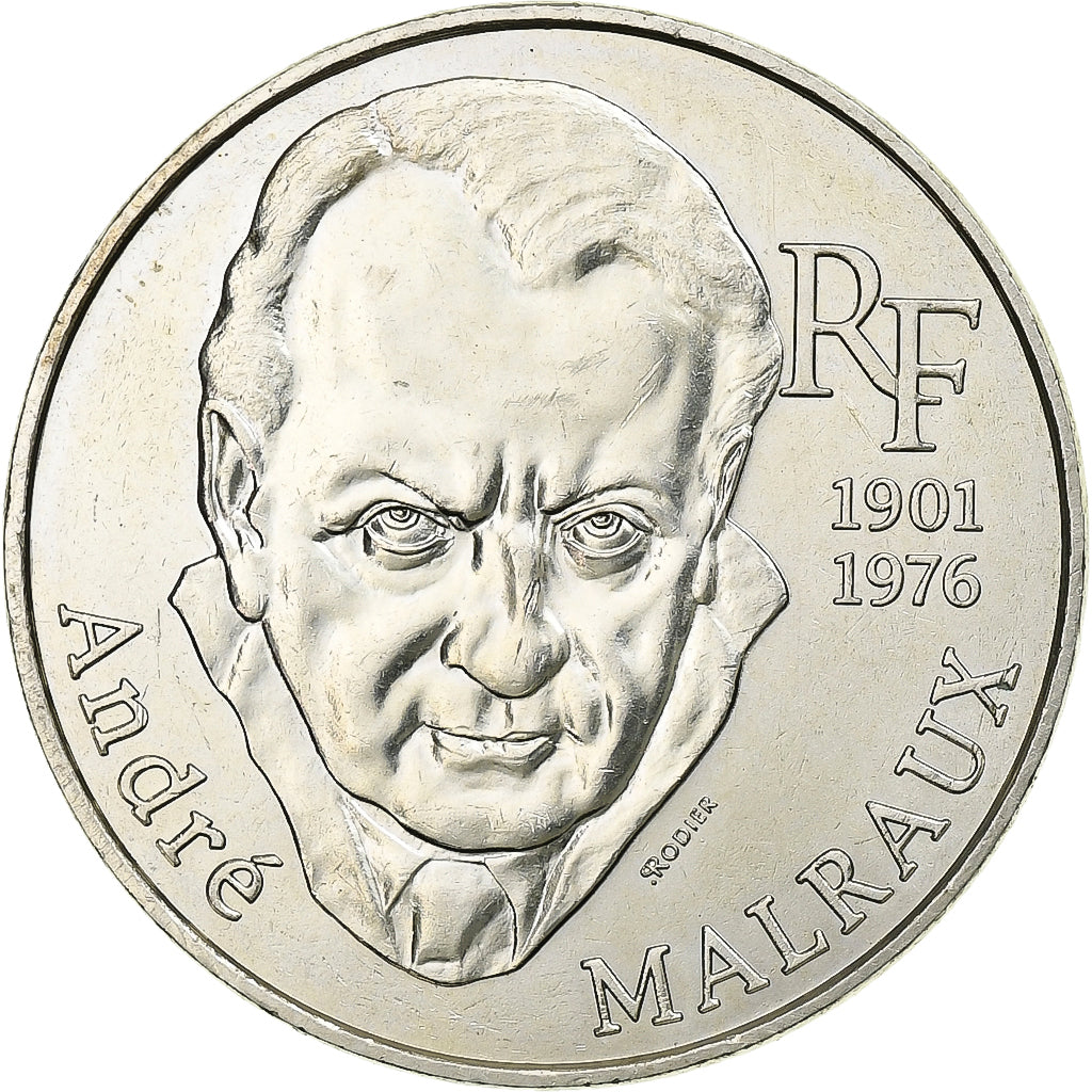 Francia, 100 Francs, 1997, MDP, ANDRÉ MALRAUX, Plata, EBC, Gadoury:954, KM:1188