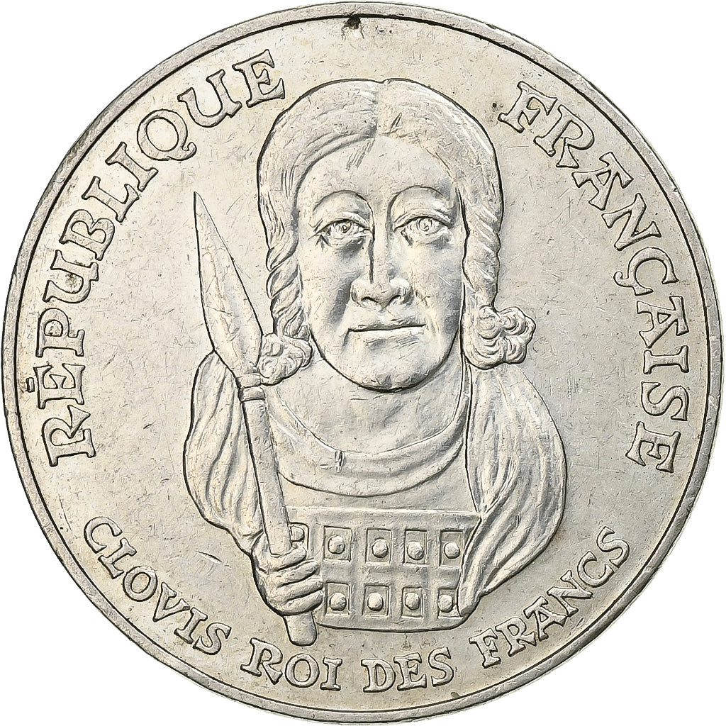Münze, Frankreich, Clovis, 100 Francs, 1996, SS+, Silber, KM:1180, Gadoury:953