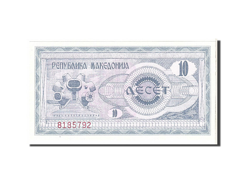 Billet, Macédoine, 10 (Denar), 1992, SPL