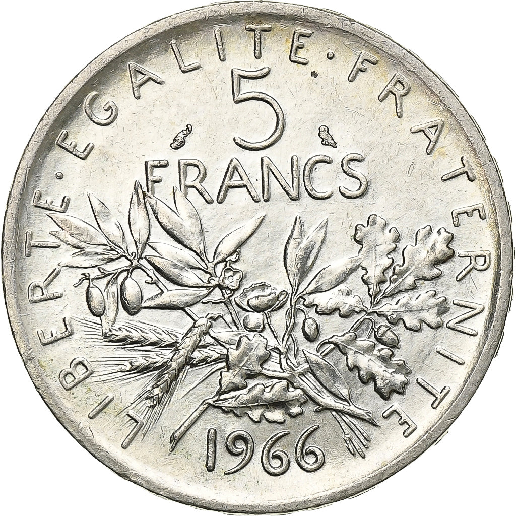 Francia, Semeuse, 5 Francs, 1966, Paris, SPL, Argento, KM:926, Gadoury:770
