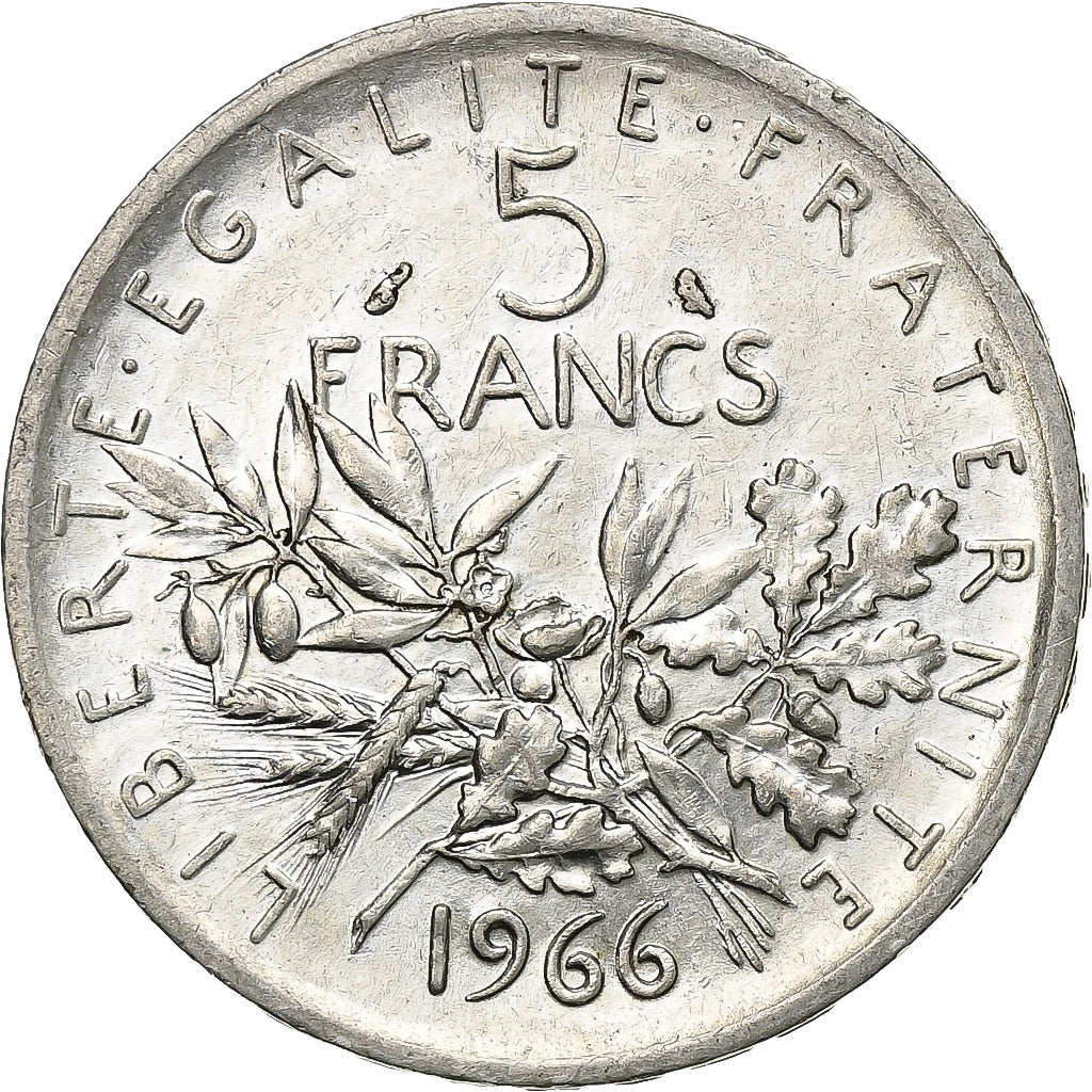 Francia, Semeuse, 5 Francs, 1966, Paris, SPL, Argento, KM:926, Gadoury:770