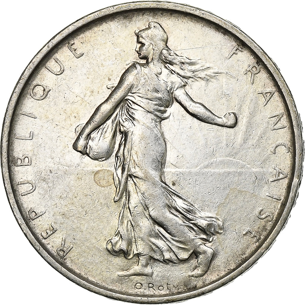 França, Semeuse, 5 Francs, 1964, Paris, MS(60-62), Prata, KM:926, Gadoury:770