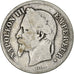 France, Napoleon III, 2 Francs, 1866, Strasbourg, F(12-15), Silver, KM:807.2