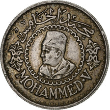 Morocco, Mohammed V, 500 Francs, 1956, Paris, Silver, EF(40-45), KM:54