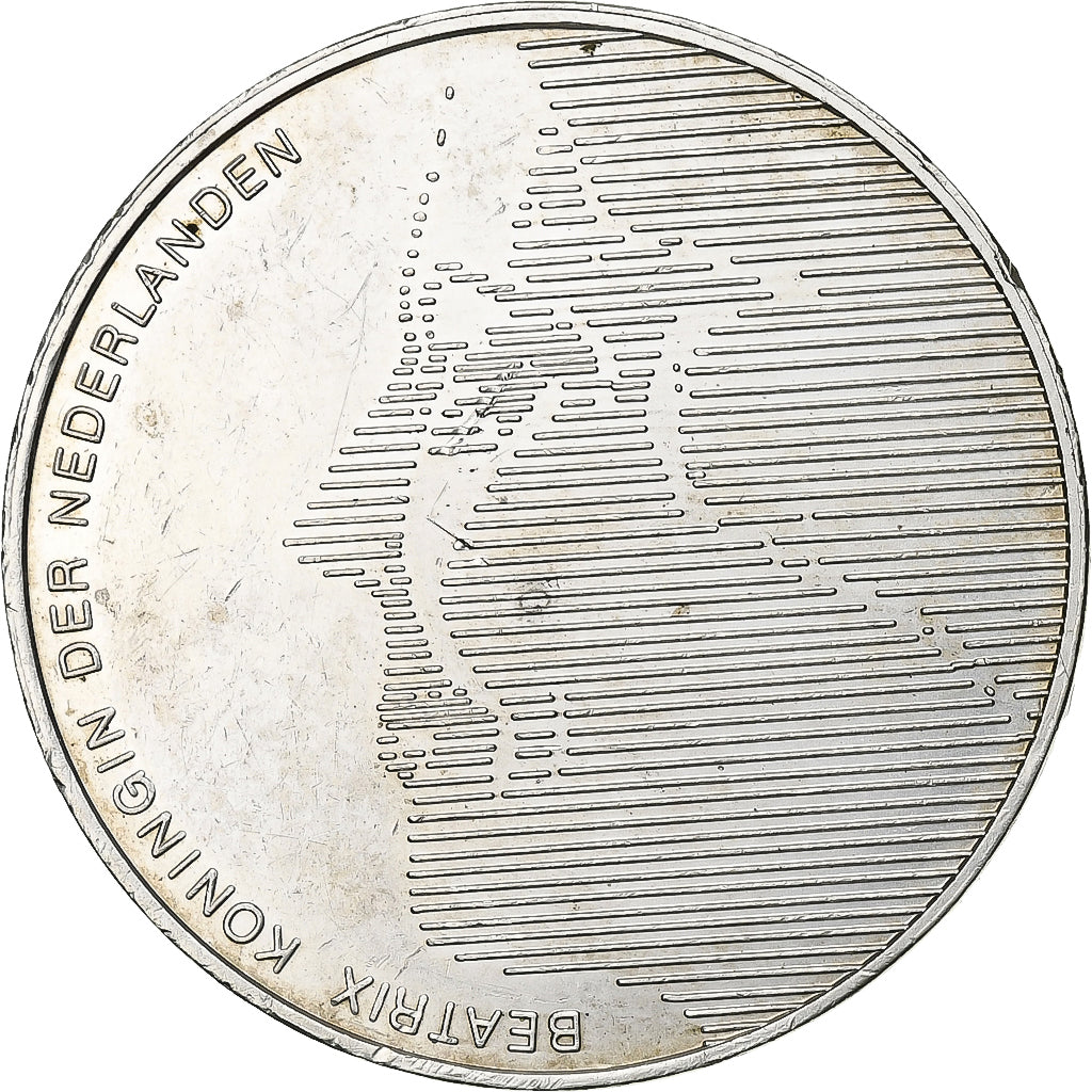 Coin, Netherlands, Beatrix, 50 Gulden, 1984, EF(40-45), Silver, KM:208