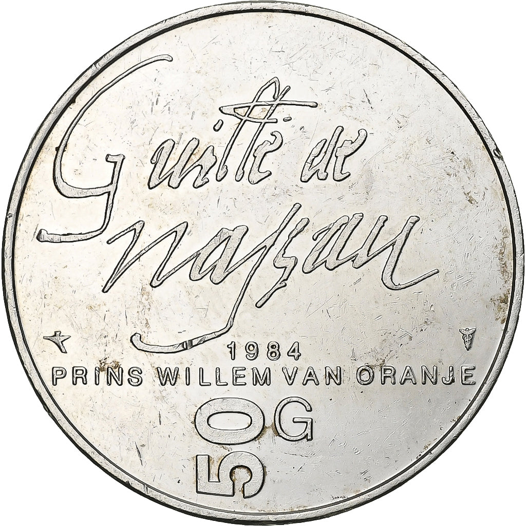 Coin, Netherlands, Beatrix, 50 Gulden, 1984, EF(40-45), Silver, KM:208