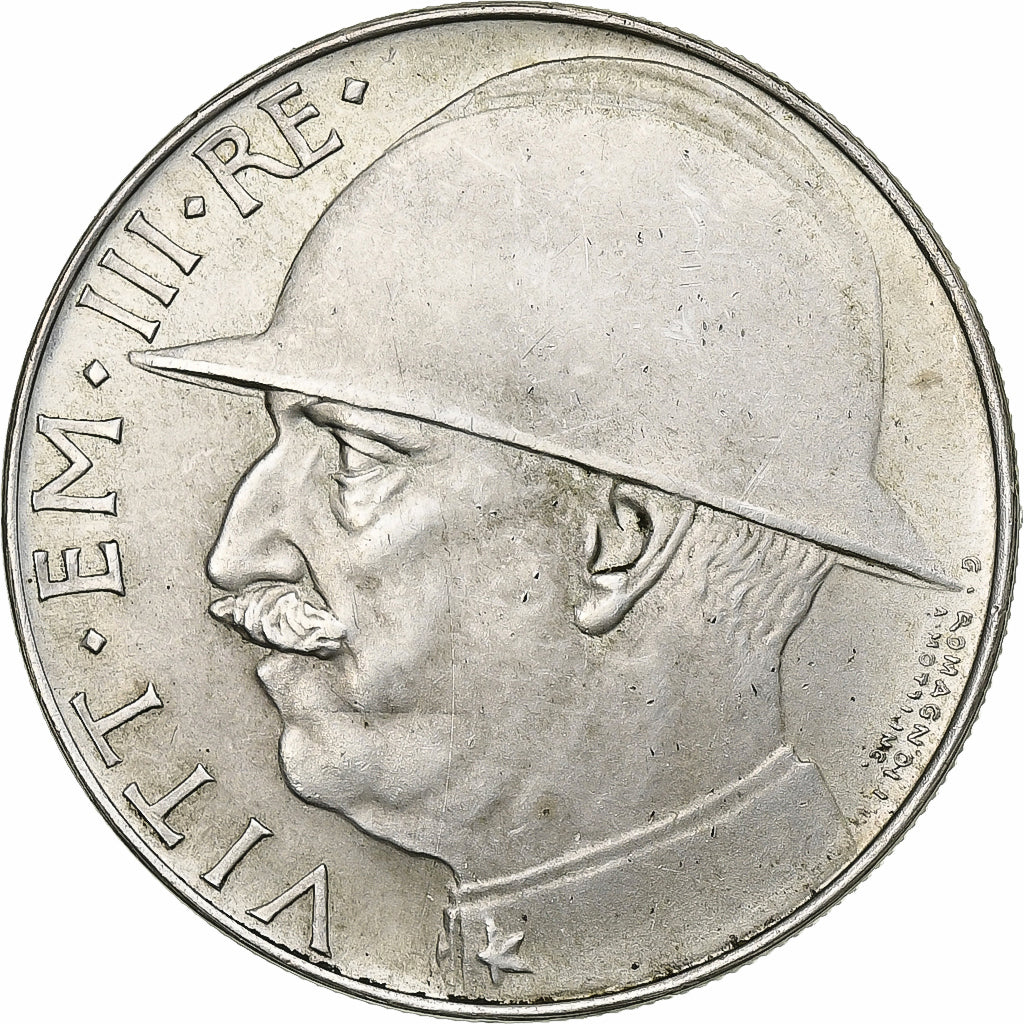 Italy, Vittorio Emanuele III, 20 Lire, 1928, Rome, Silver, EF(40-45)
