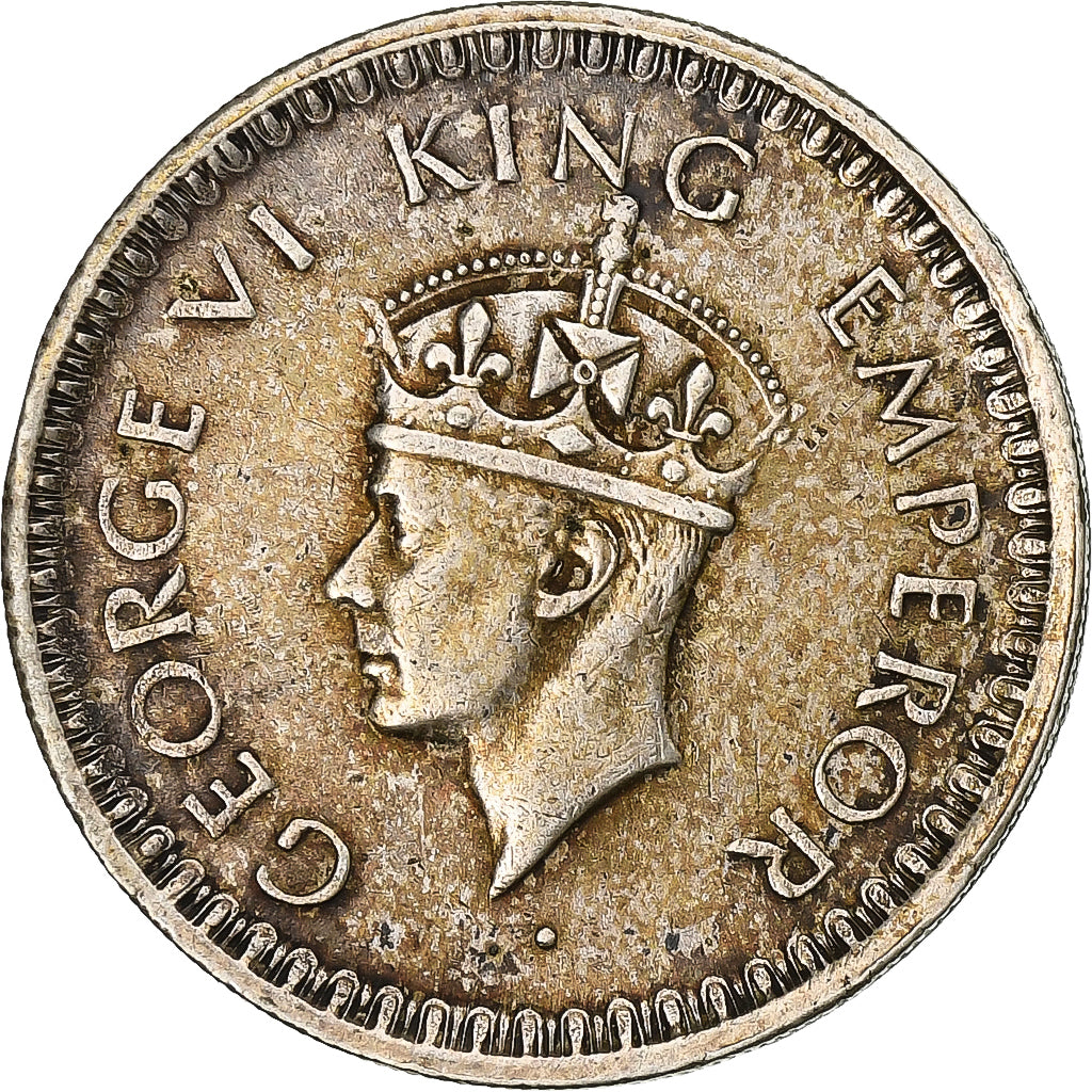 British India, George VI, 1/2 Rupee, 1944, Silver, AU(50-53), KM:552