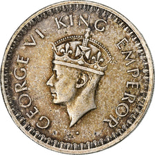 British India, George VI, 1/2 Rupee, 1944, Silver, AU(50-53), KM:552