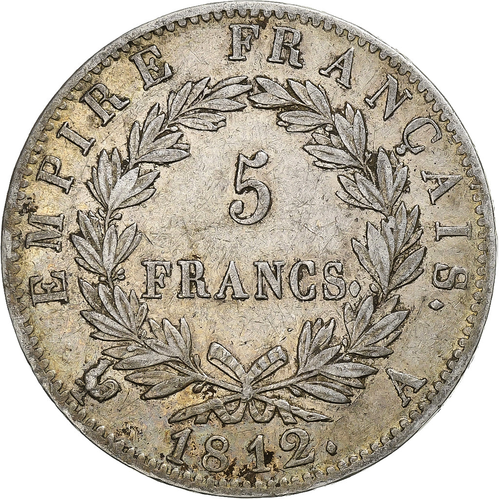 Coin, France, Napoléon I, 5 Francs, 1812, Paris, EF(40-45), Silver, KM:694.1