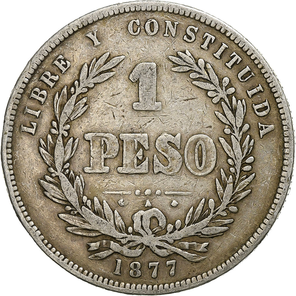 Uruguay, Peso, 1877, Paris, Argent, TB+, KM:17