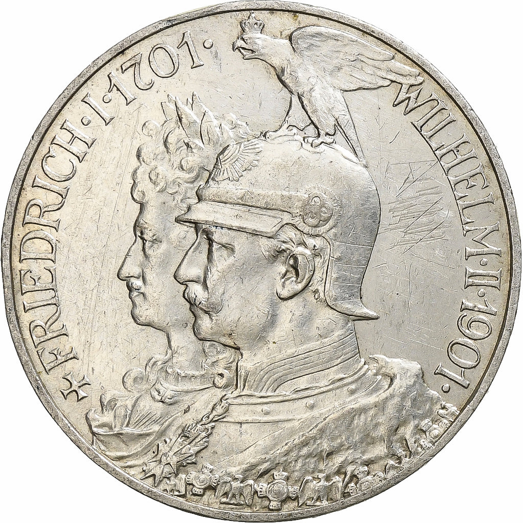 Coin, German States, PRUSSIA, Wilhelm II, 5 Mark, 1901, Berlin, EF(40-45)