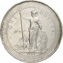 Coin, Great Britain, Trade Dollar, 1897, Bombay, EF(40-45), Silver