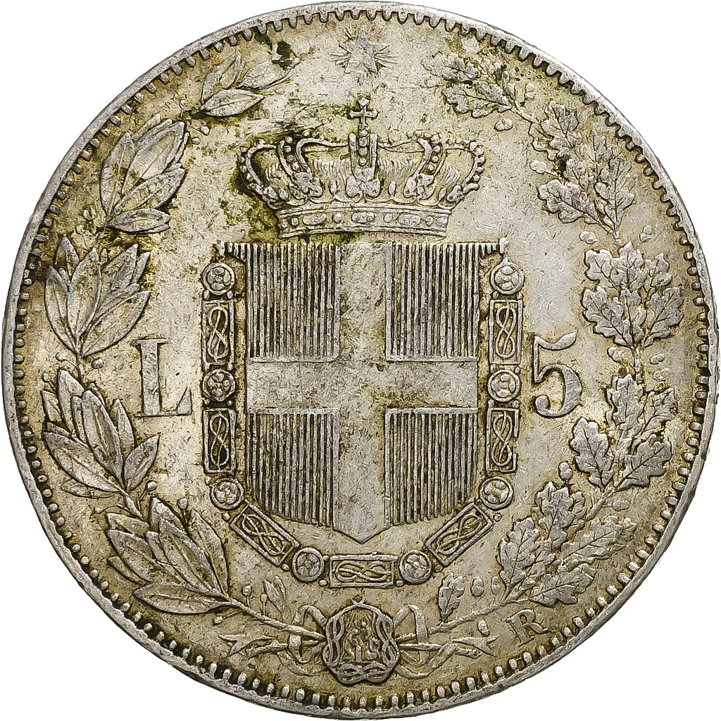 Italy, Umberto I, 5 Lire, 1879, Rome, Silver, EF(40-45), KM:20