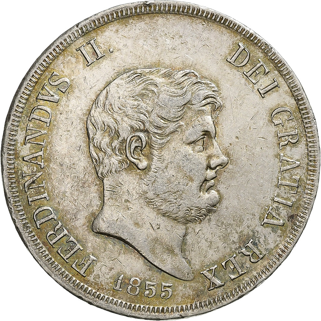 ITALIAN STATES, NAPLES, Ferdinando II, 120 Grana, 1855, Naples, Silver