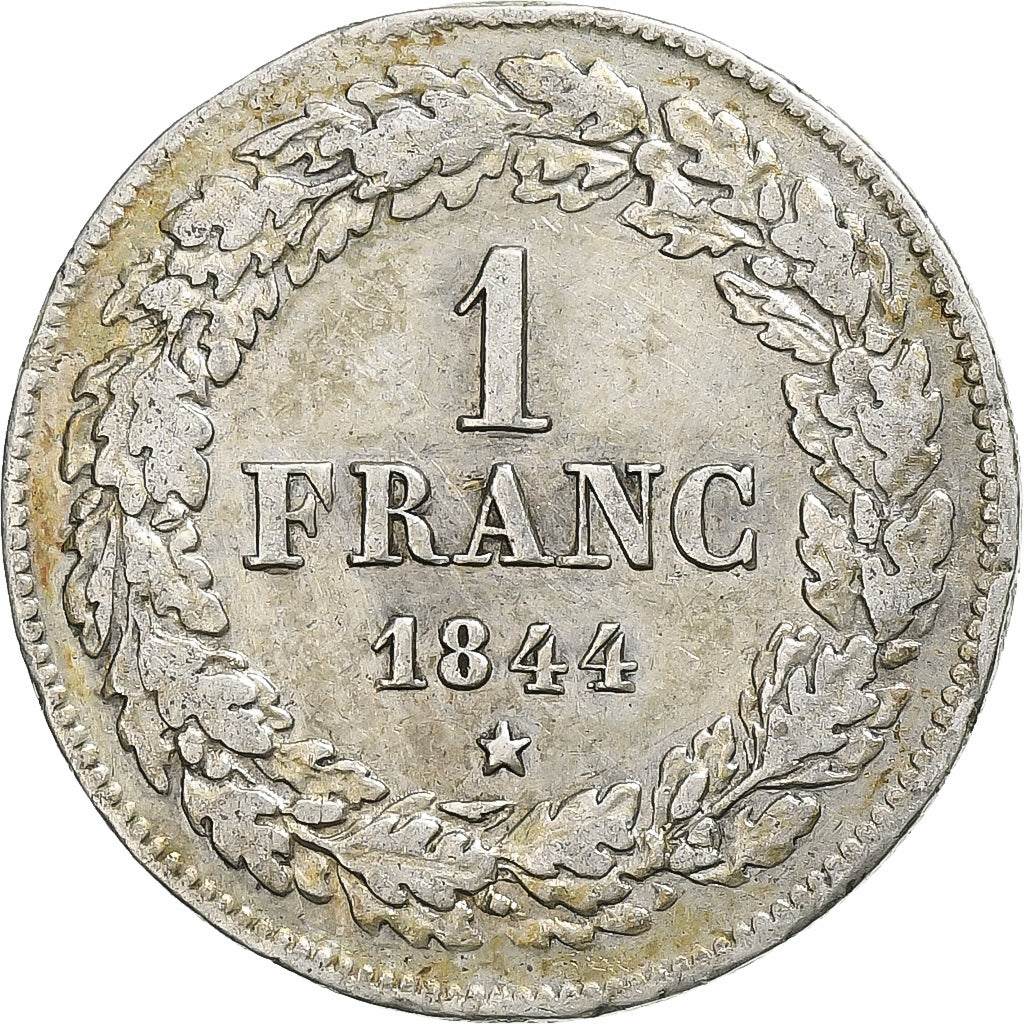 Belgium, Leopold I, Franc, 1844, Brussels, Silver, VF(30-35), KM:7.1
