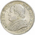 ITALIAN STATES, PAPAL STATES, Pius IX, Lira, 1866, Rome, Silver, EF(40-45)