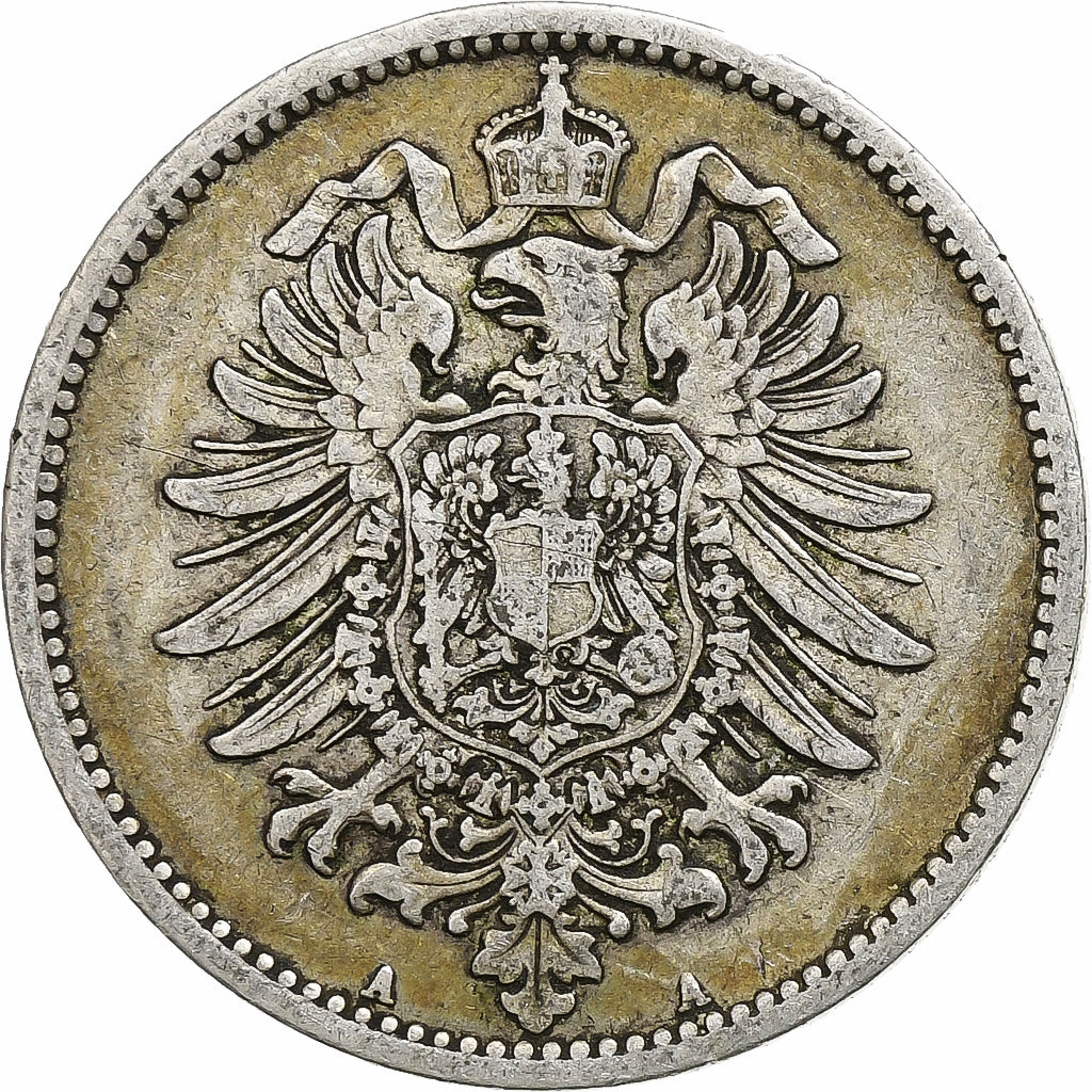 GERMANY - EMPIRE, Wilhelm I, Mark, 1887, Berlin, Silver, EF(40-45), KM:7