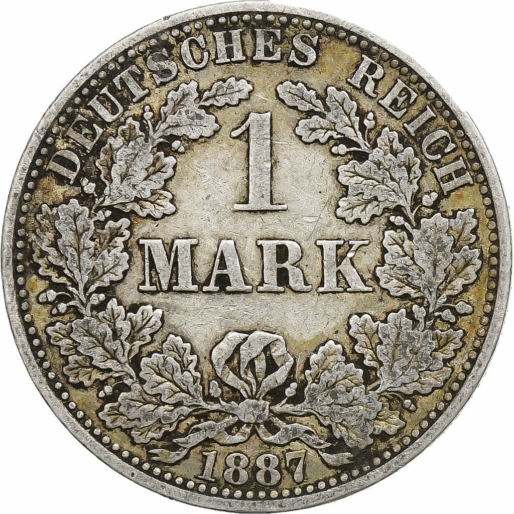 GERMANY - EMPIRE, Wilhelm I, Mark, 1887, Berlin, Silver, EF(40-45), KM:7