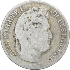 FRANCE, Louis-Philippe, 1 Franc, 1841, Lille, VF(20-25), Silver, Gadoury #453,..