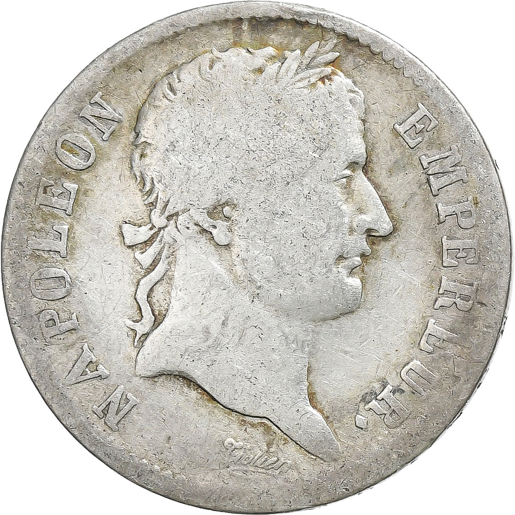 Moneda, Francia, Napoléon I, Franc, 1808, Nantes, BC+, Plata, Gadoury:446