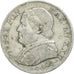 ITALIAN STATES, PAPAL STATES, Pius IX, Lira, 1868, Rome, Silver, VF(30-35)