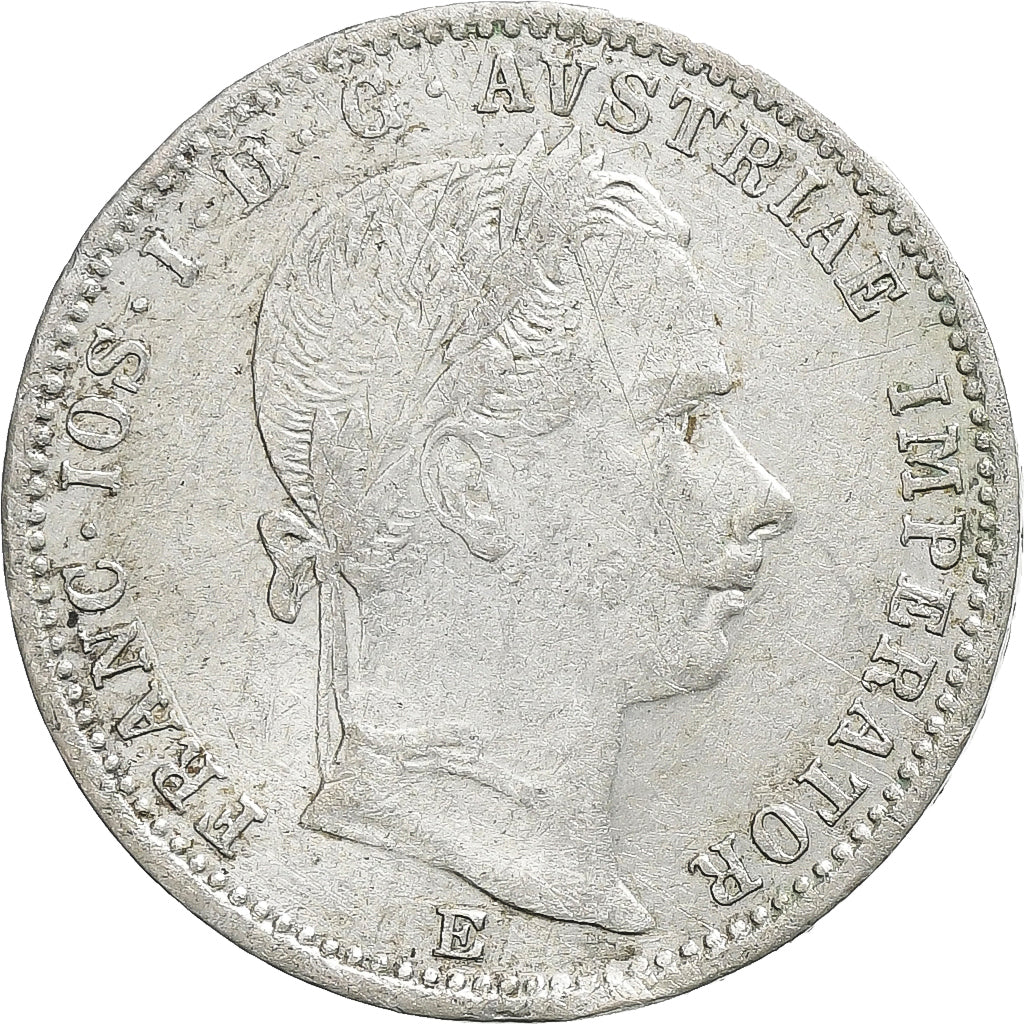 Autriche, Franz Joseph I, 1/4 Florin, 1860, Karlsburg, Argent, TTB, KM:2214