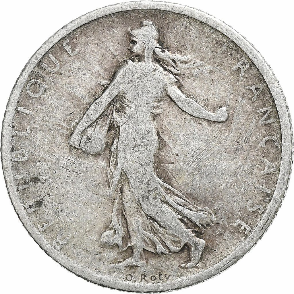 Coin, France, Semeuse, Franc, 1902, Paris, VF(30-35), Silver, KM:844.1, Le