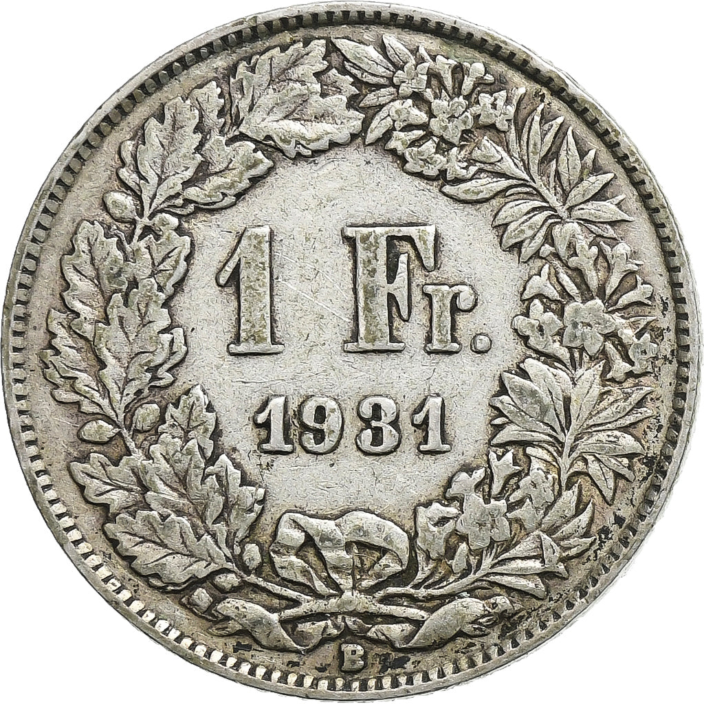 Münze, Schweiz, Franc, 1931, Bern, SS, Silber, KM:24