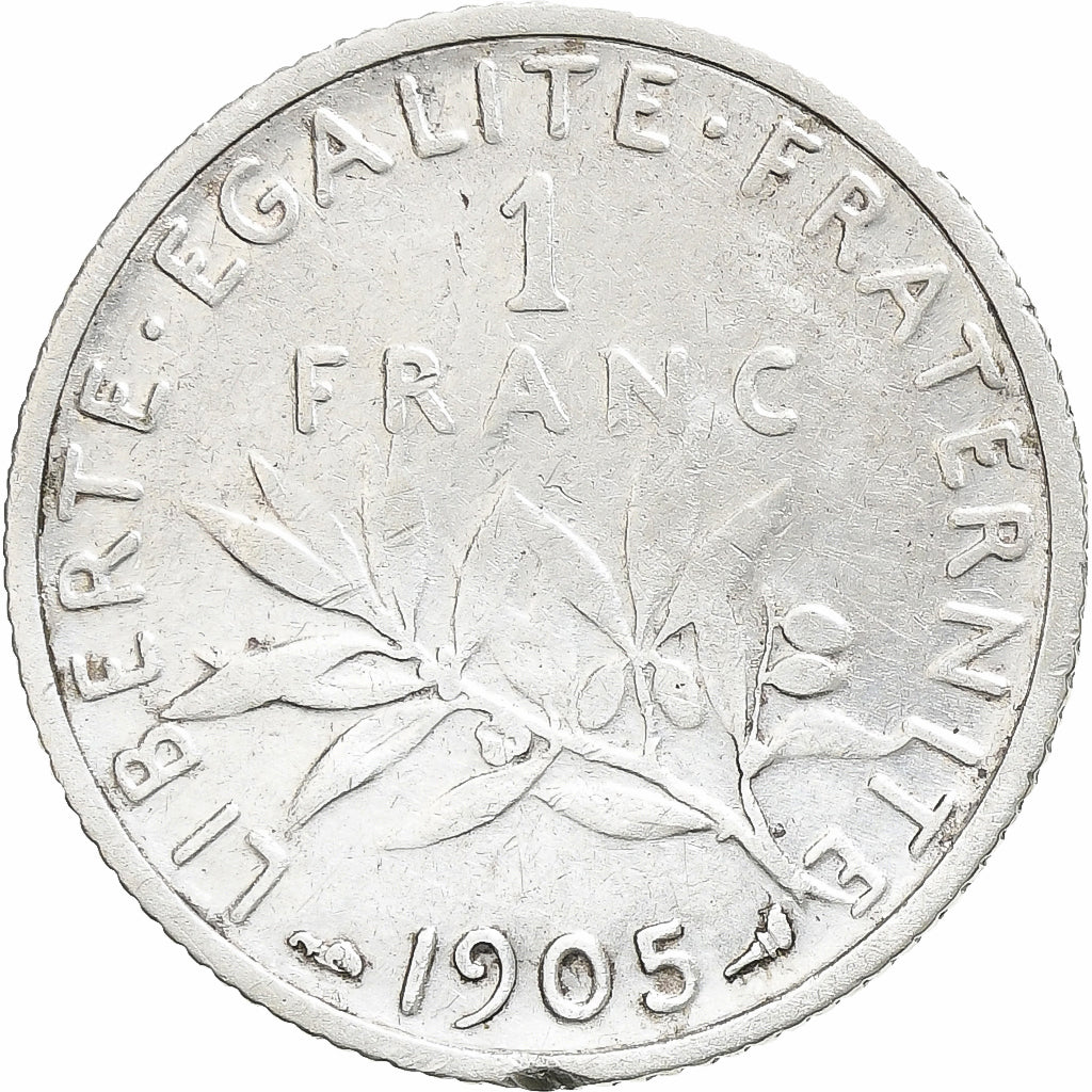 Francia, Semeuse, Franc, 1905, MB, Argento, KM:844.1, Gadoury:467
