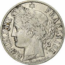 France, Cérès, Franc, 1888, Paris, VF(30-35), Silver, KM:822.1, Gadoury:465a