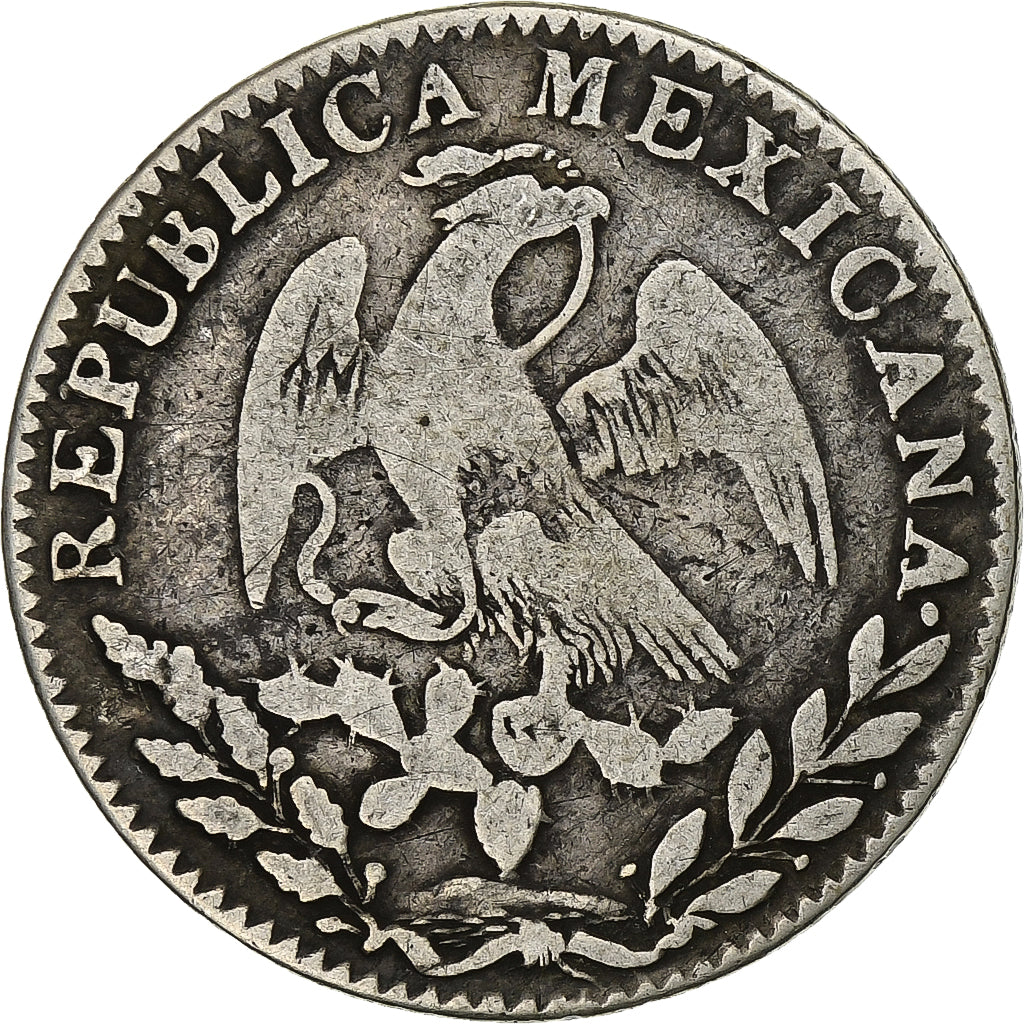 Messico, 2 Reales, 1850, Culiacan, Argento, MB+, KM:374.11
