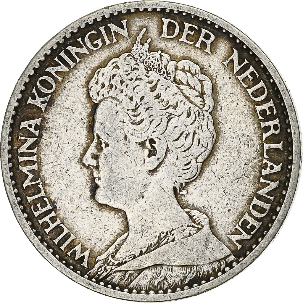 Coin, Netherlands, Wilhelmina I, Gulden, 1914, EF(40-45), Silver, KM:148