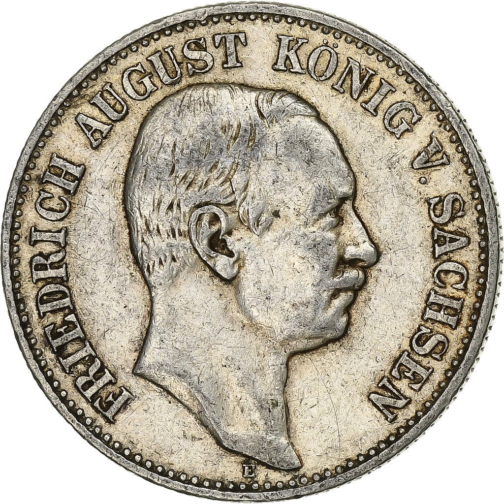 Coin, German States, SAXONY-ALBERTINE, Friedrich August III, 2 Mark, 1907