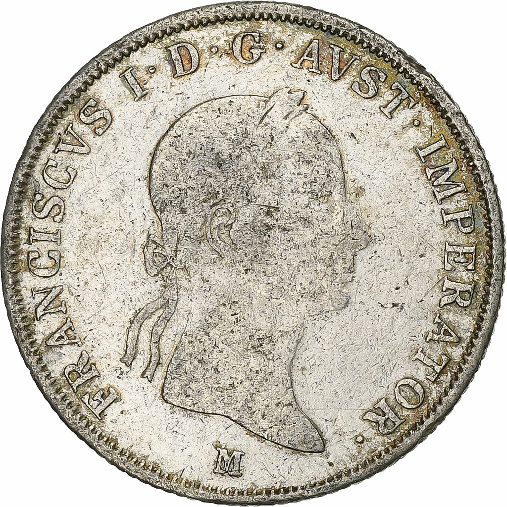 Austria, Franz II (I), 20 Kreuzer, 1832, Milan, Silver, VF(30-35), KM:2147