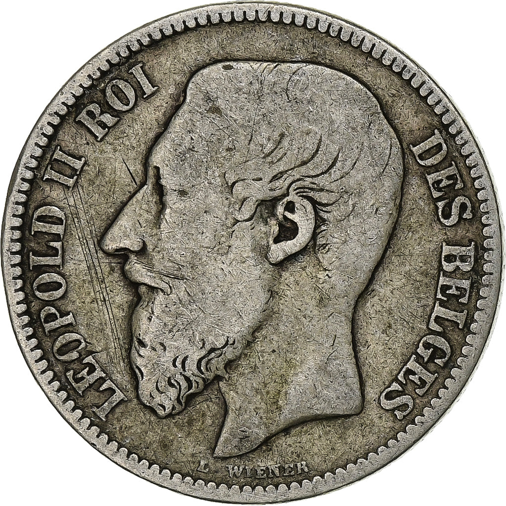 Belgium, Leopold II, 2 Francs, 2 Frank, 1867, Silver, VF(30-35), KM:30.1